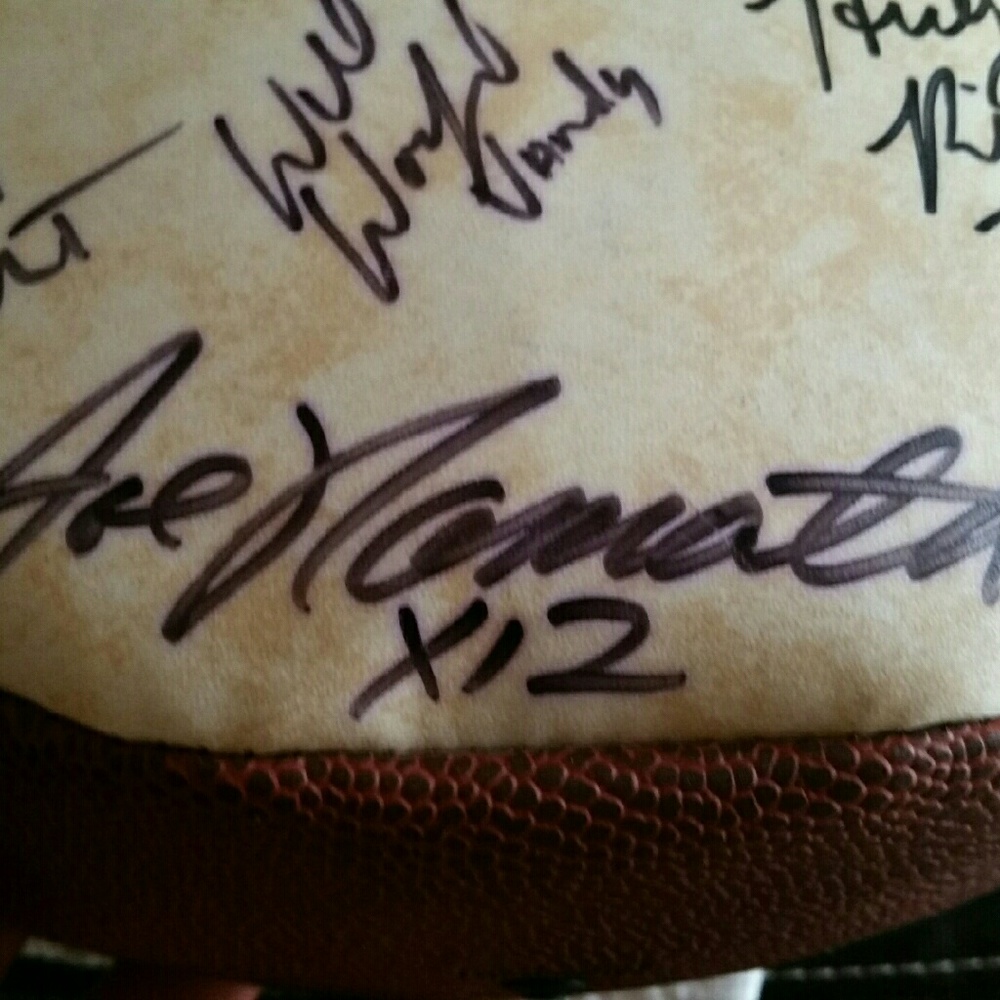 Authentic autographed football.